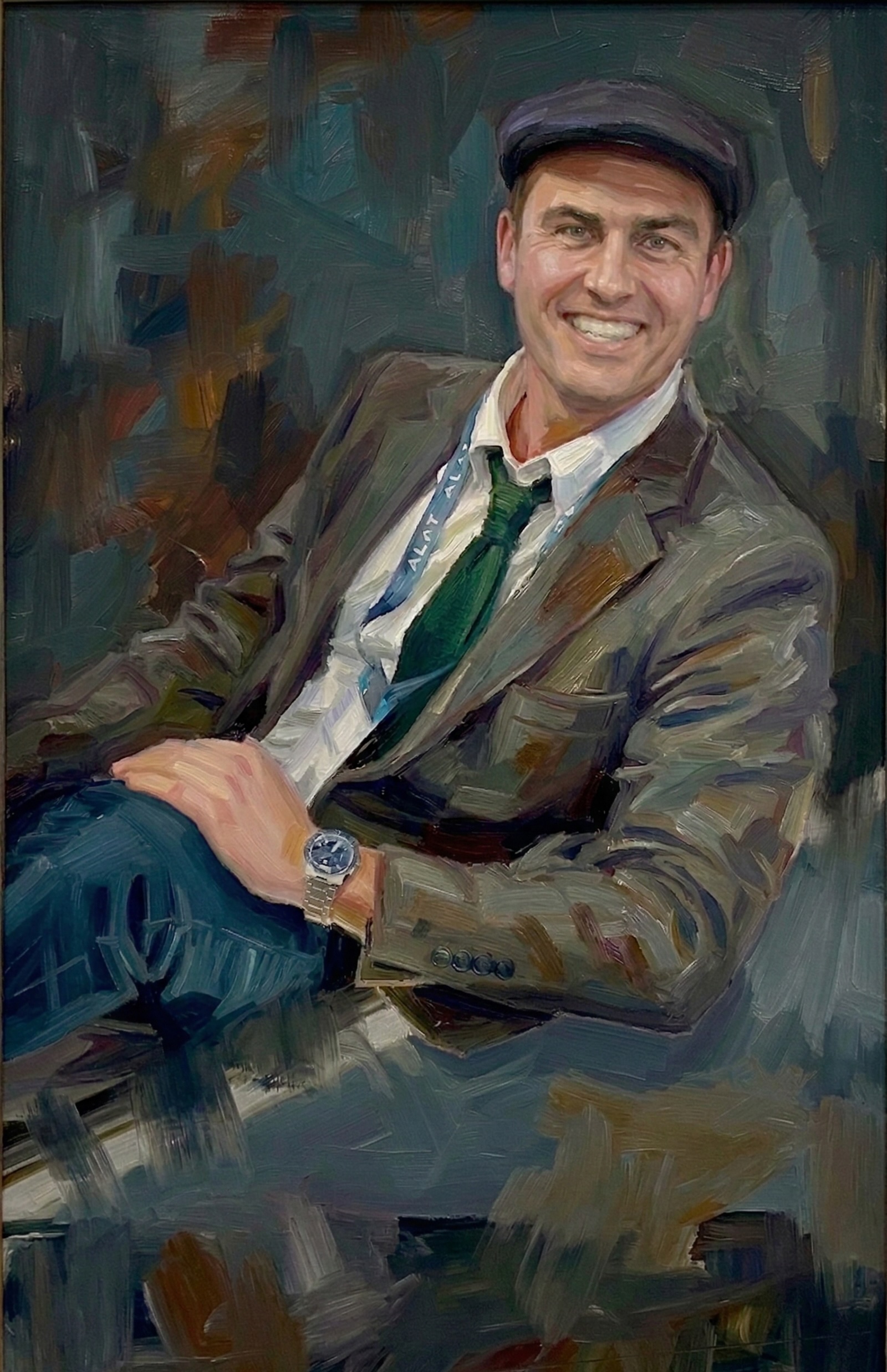 Oil portrait of Donovan Greene, founder of Dovetail